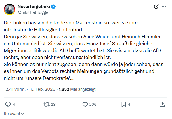 Neverforgetniki: Die Linken hassen die Rede von Martenstein so...