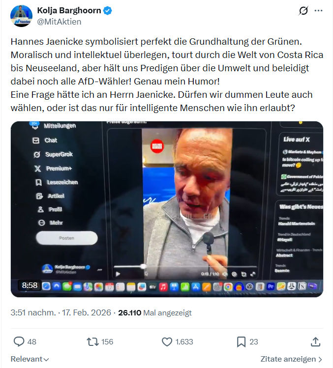 Kolja Barghoorn: Hannes Jaenicke symbolisiert perfekt die Grundhaltung...