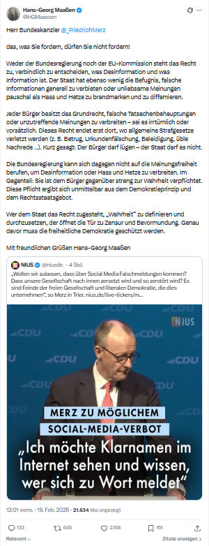 Hans-Georg Maaßen: Herr Bundeskanzler...