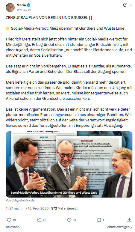 Marie kripp: ZENSURBAUPLAN VON BERLIN UND BRÜSSEL...
