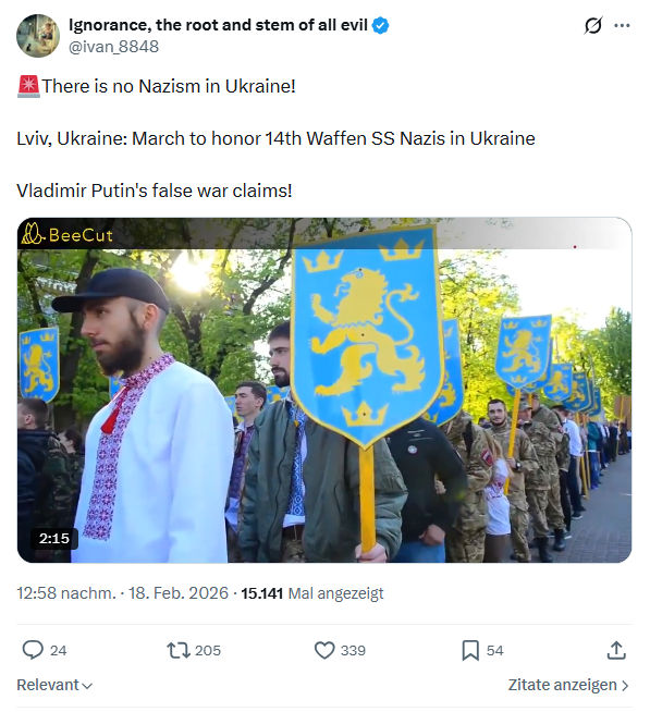 ivan Ignorance: There is no Nazism in Ukraine...