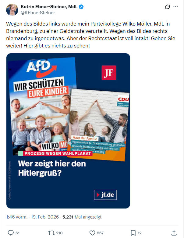 Katrin Ebner-Steiner: Wegen des Bildes links wurde mein Parteikollege Wilko Möller...