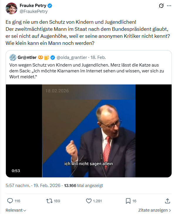 Frauke Petry: Es ging nie um den Schutz von Kindern...