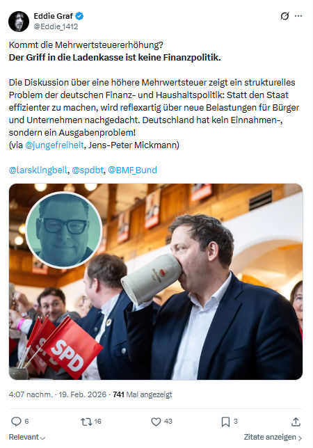 Eddie Graf: Kommt die Mehrwertsteuererhöhung...