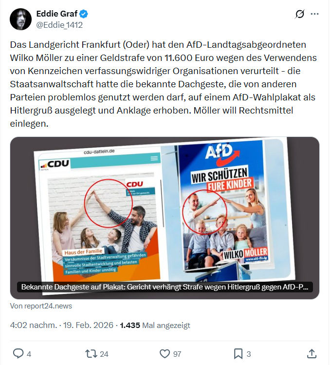 Eddie Graf: Das Landgericht Frankfurt (Oder) hat den AfD...