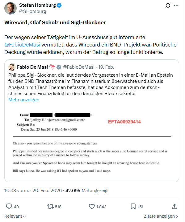 Stefan Homburg: Wirecard, Olaf Scholz und Sigl-Glöckner...