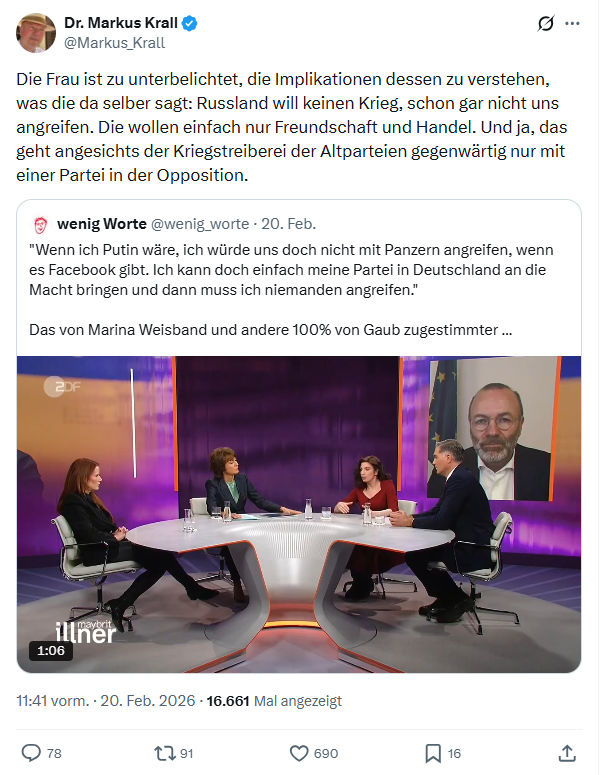 Markus Krall: Die Frau ist zu unterbelichtet...