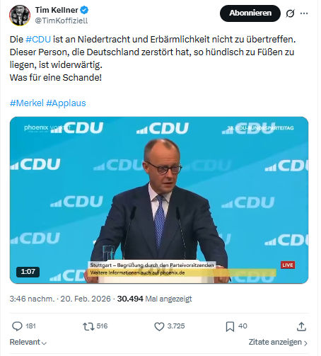 Tim Kellner: Die #CDU ist an Niedertracht und Erbärmlichkeit...
