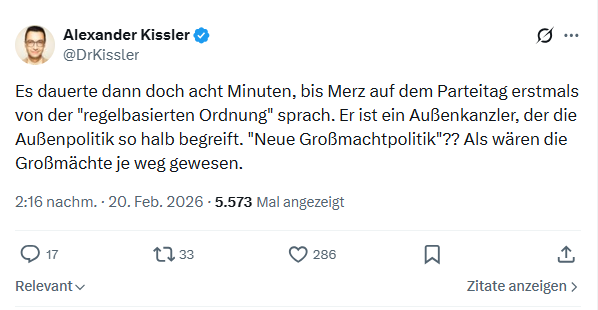 Alexander Kissler: Es dauerte dann doch acht Minuten...