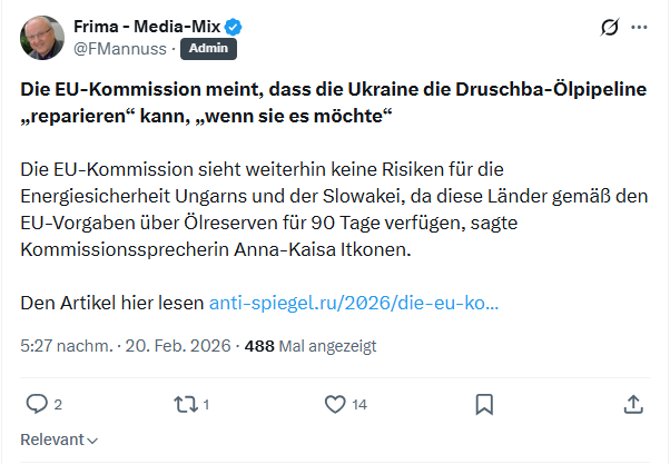 Friedrich Mannus: Die EU-Kommission meint...