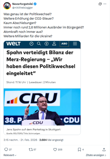 Neverforgetniki: Was genau ist der Politikwechsel...