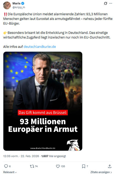 Marie kripp: Die Europäische Union meldet alarmierende Zahlen...