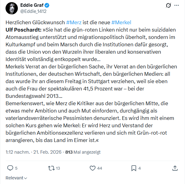 Eddie Graf: Herzlichen Glückwunsch #Merz ist die neue #Merkel...