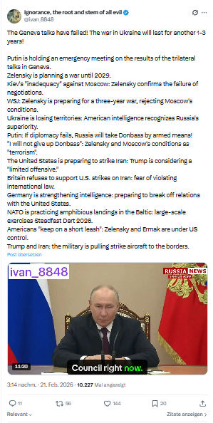 ivan Ignorance: The Geneva talks have failed...