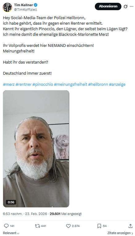 Tim Kellner: Hey Social-Media-Team der Polizei Heilbronn...