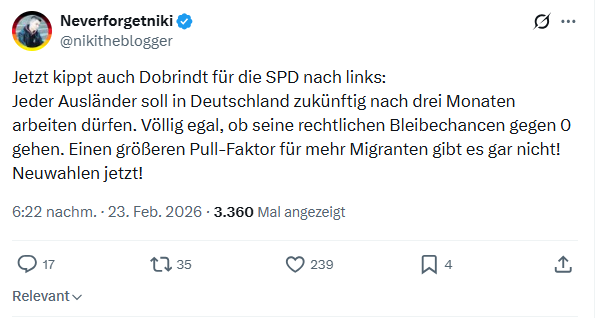 Neverforgetniki: Jetzt kippt auch Dobrindt für die SPD nach links...