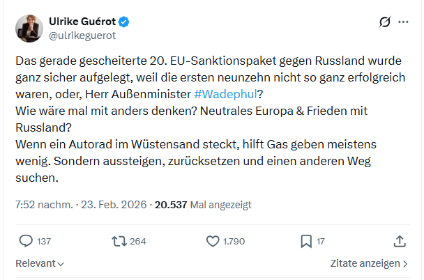 Ulrike Guérot: Das gerade gescheiterte 20...