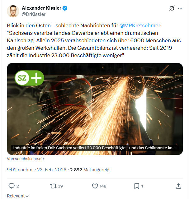 Alexander Kissler: Blick in den Osten - schlechte Nachrichten für...