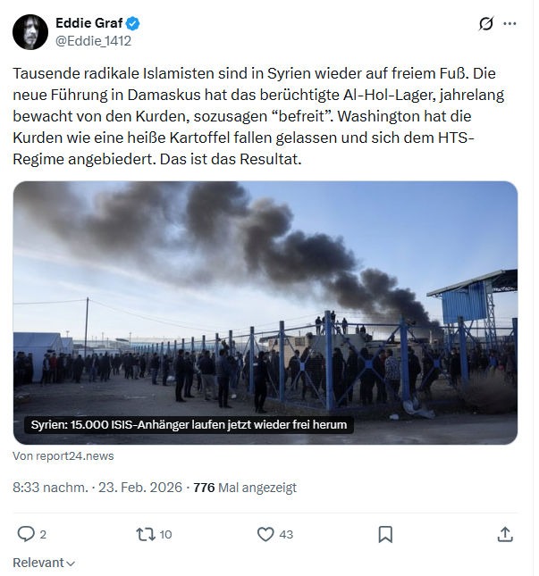 Eddie Graf: Tausende radikale Islamisten sind in Syrien...