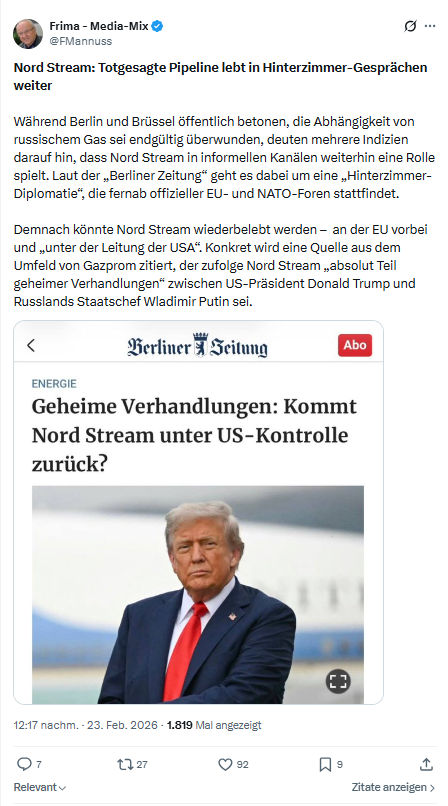 Friedrich Mannus: Nord Stream...