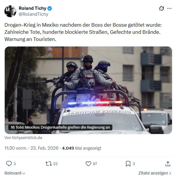 Roland Tichy: Drogen-Krieg in Mexiko nachdem der Boss...