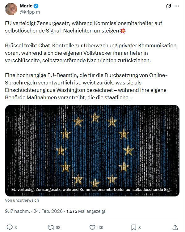 Marie kripp: EU verteidigt Zensurgesetz...