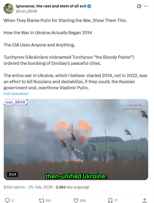 ivan Ignorance: When They Blame Putin for Starting the War...