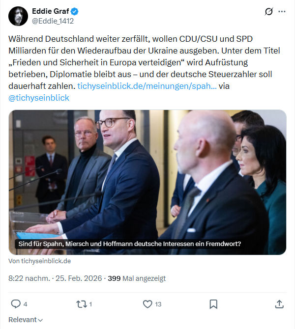 Eddie Graf: Während Deutschland weiter zerfällt...