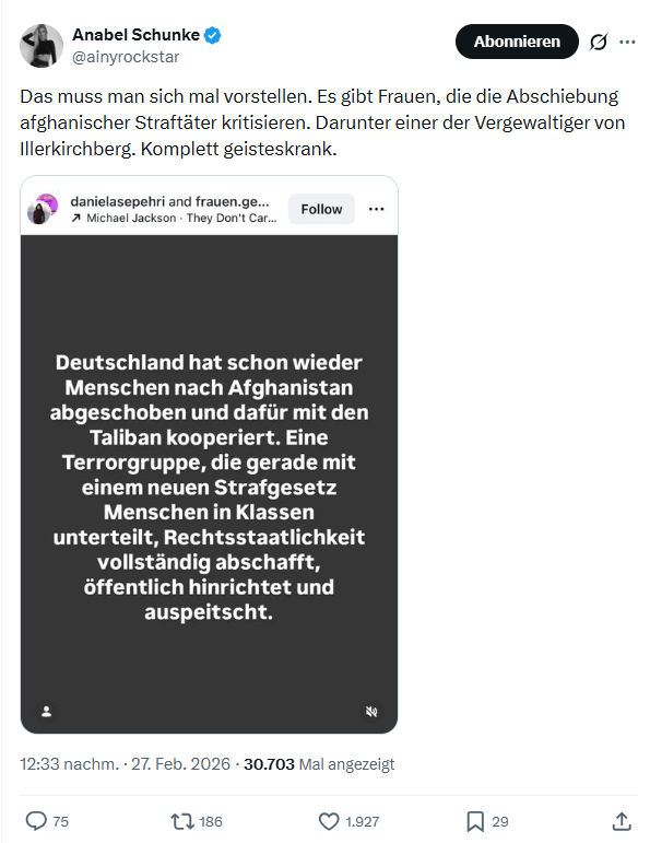 Anabel Schunke: Das muss man sich mal vorstellen...