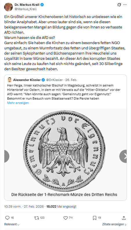 Markus Krall: Ein Großteil unserer Kirchenoberen...