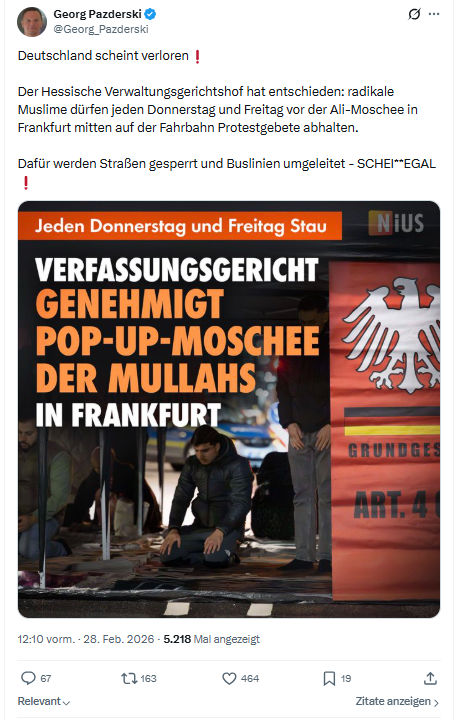 Georg Pazderski: Deutschland scheint verloren...