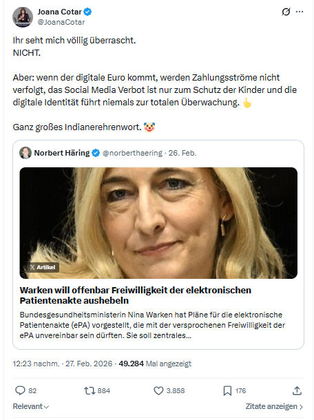 Joana Cotar: Ihr seht mich völlig überrascht...