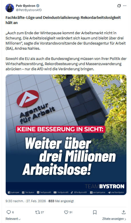 Petr Bystron: Fachkräfte-Lüge und Deindustrialisierung...