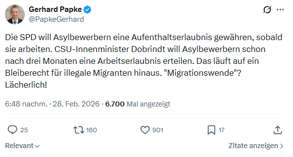 Gerhard Papke: Die SPD will Asylbewerbern eine Aufenthaltserlaubnis gewähren...