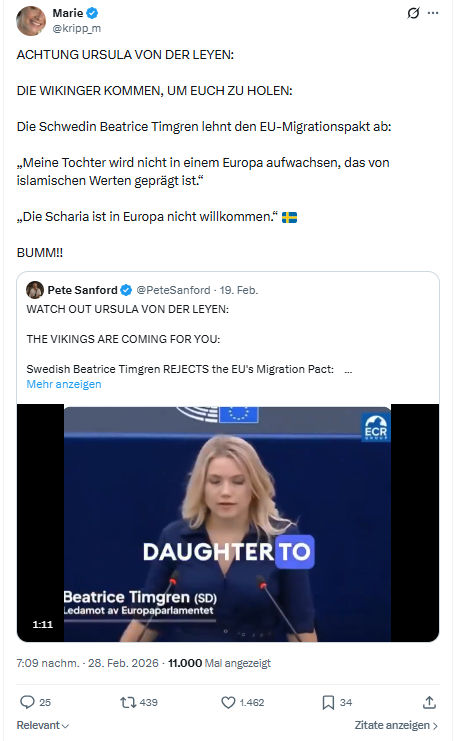 Marie kripp: ACHTUNG URSULA VON DER LEYEN...
