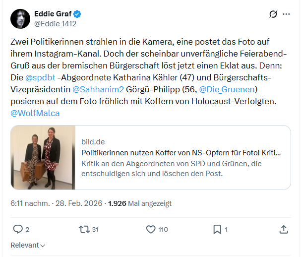 Eddie Graf: Zwei Politikerinnen strahlen in die Kamera...