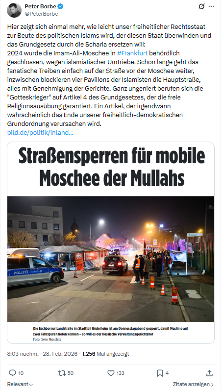 Peter Borbe: Hier zeigt sich einmal mehr...