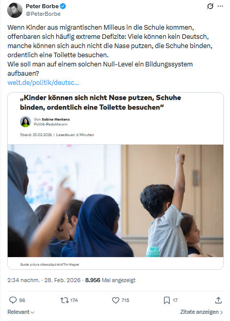 Peter Borbe: Wenn Kinder aus migrantischen Milieus...