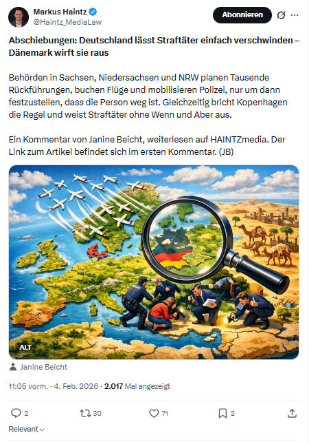Markus Haintz: Abschiebungen: Deutschland lässt Straftäter...