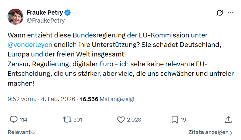 Frauke Petry: Wann entzieht diese Bundesregierung...