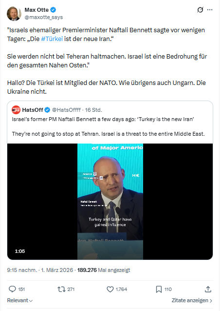 Max Otte: Israels ehemaliger Premierminister Naftali Bennett...
