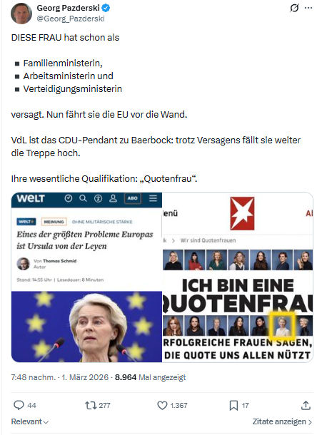 Georg Pazderski: DIESE FRAU hat schon als...