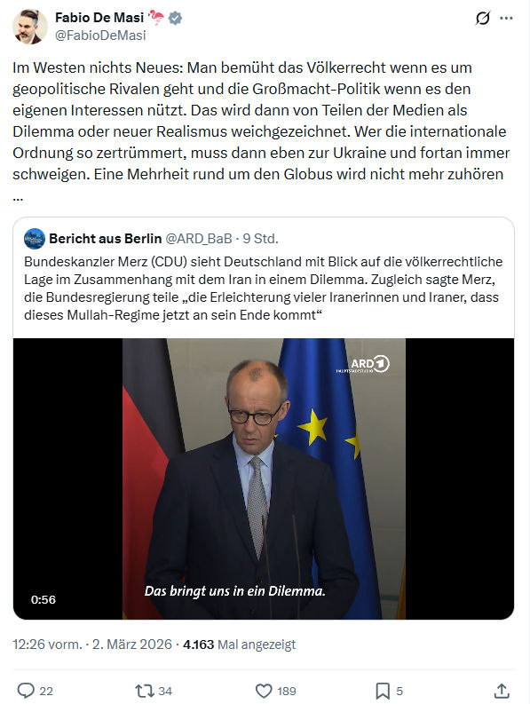Fabio De Masi: Im Westen nichts Neues...
