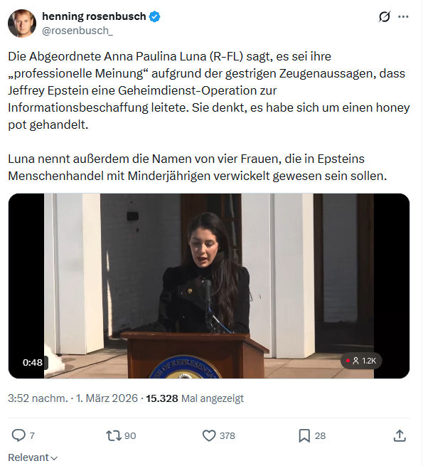 henning rosenbusch: Die Abgeordnete Anna Paulina Luna...