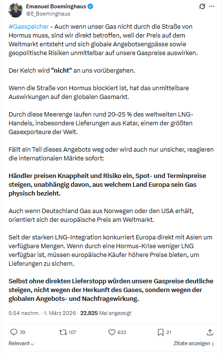 Emanuel Boeminghaus: #Gasspeicher - Auch wenn unser Gas nicht durch...