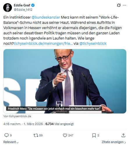 Eddie Graf: Ein instinktloser  @bundeskanzler...