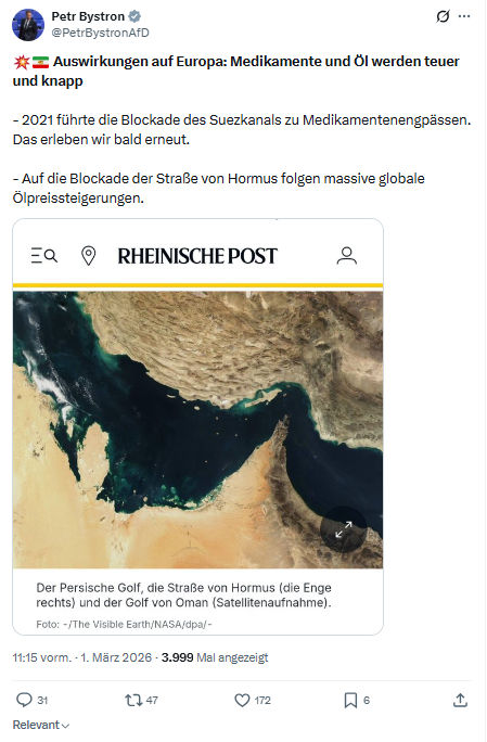 Petr Bystron: Auswirkungen auf Europa...