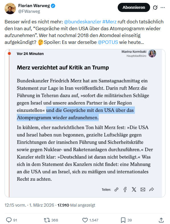 Florian Warweg: Besser wird es nicht mehr...
