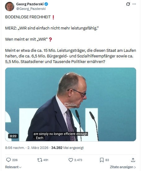 Georg Pazderski: BODENLOSE FRECHHEIT...