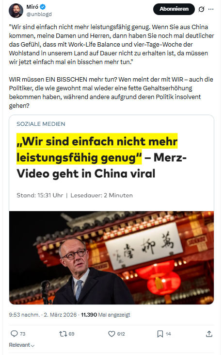 Miro Wolsfeld: Wir sind einfach nicht mehr leistungsfähig genug...